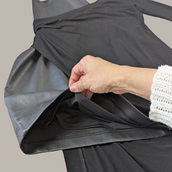 BCBG MaxAzria Black Asymmetric Midi Dress - Large - NWT - Picture 5 of 8